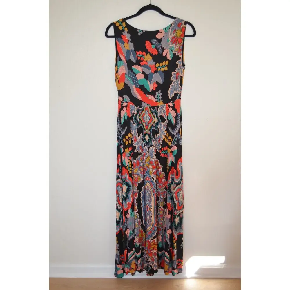 Anthropologie Maeve Camilla Sleeveless Colorful Boho Maxi Dress Size Med… - Picture 5 of 6